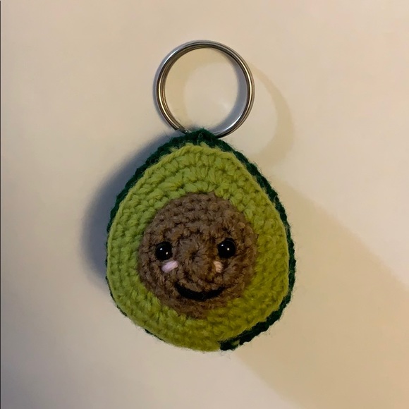 Hand Crafted Other - Avocado plush keychain crochet